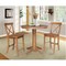 International Concepts Round 36 in Round Extension Dining Table with 2 X-Back Stools, Distressed Oak, 36 in W, 48 in L K42-36RXT-27B-S6132-2 - alternate 3